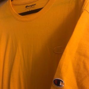 yellow champion t-shirt